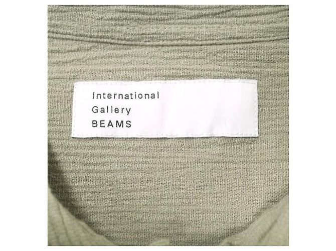 Autre Marque Camisa de algodón con cuello regular International Gallery BEAMS Gris - vista 4
