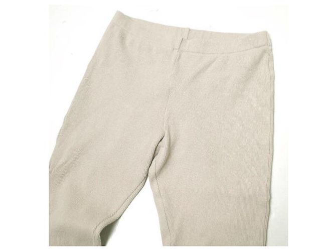 Autre Marque H BEAUTY&YOUTH LEGGINGS RIB Leggings de algodón Beige - vista 4