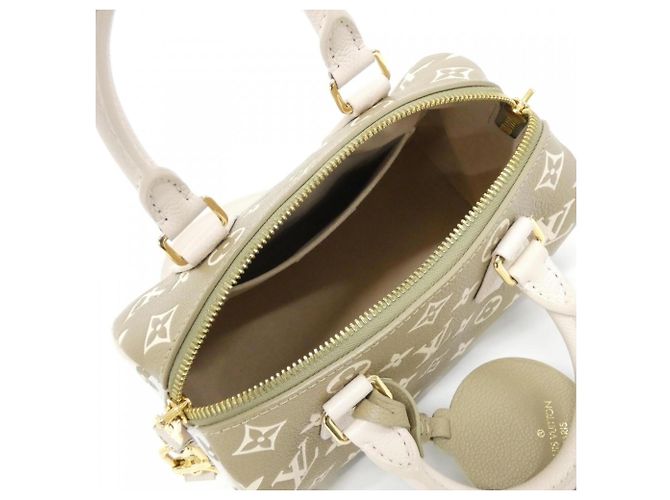 Borsa Boston Speedy Bandoulière Monogram Empreinte (Primavera in Città) Louis Vuitton Beige - vista 8