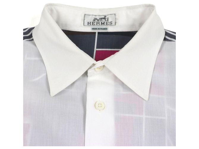 Camisa de algodón gigante Mosaic de Hermès Blanco - vista 2