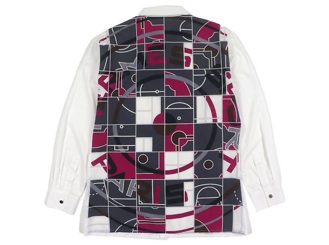 Camisa de algodón gigante Mosaic de Hermès Blanco - vista 3