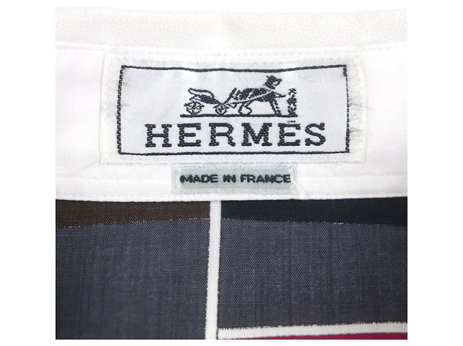 Camisa de algodón gigante Mosaic de Hermès Blanco - vista 5