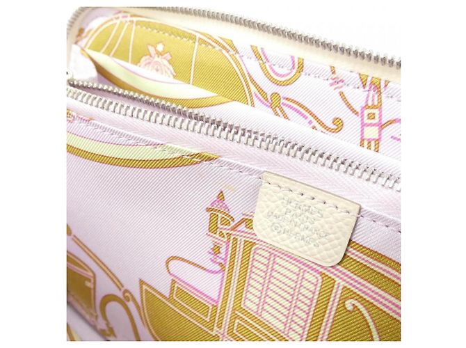 Silk In Portafoglio classico Hermès LIBRIS in seta Bianco - vista 4