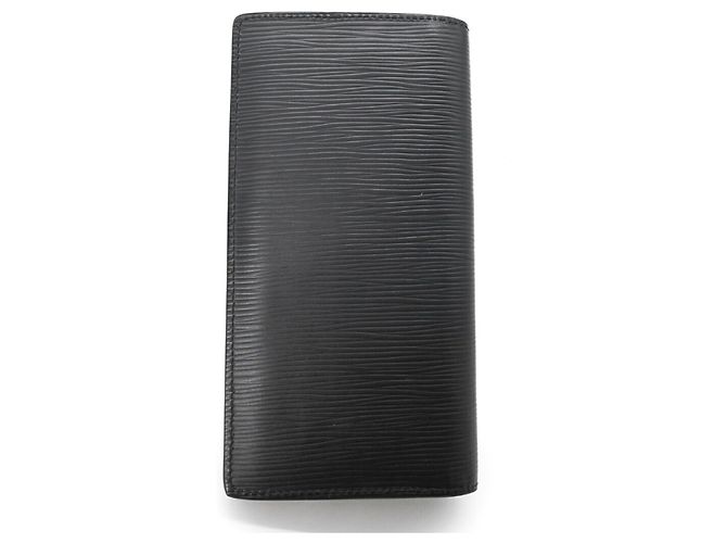 LOUIS VUITTON Portafoglio Bifold Long Brazza in Epi Nero e Nero, Uomo, - vista 3