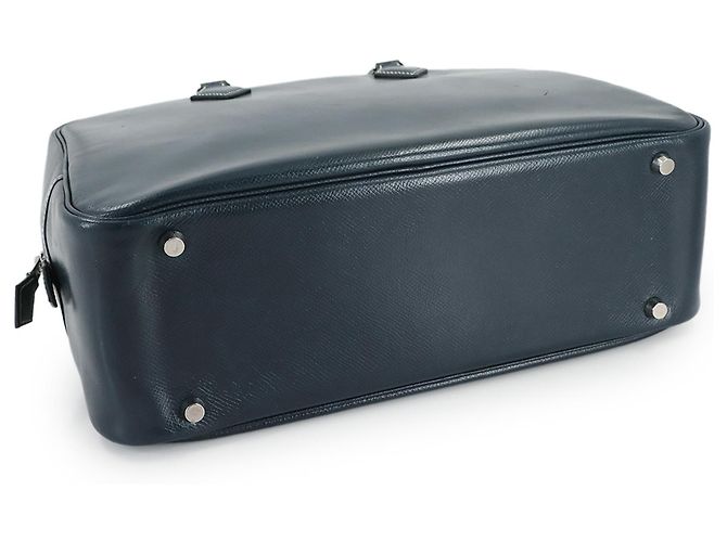 Borsa Hermès Plume, blu navy, Lise, timbro E, hardware in argento - vista 5