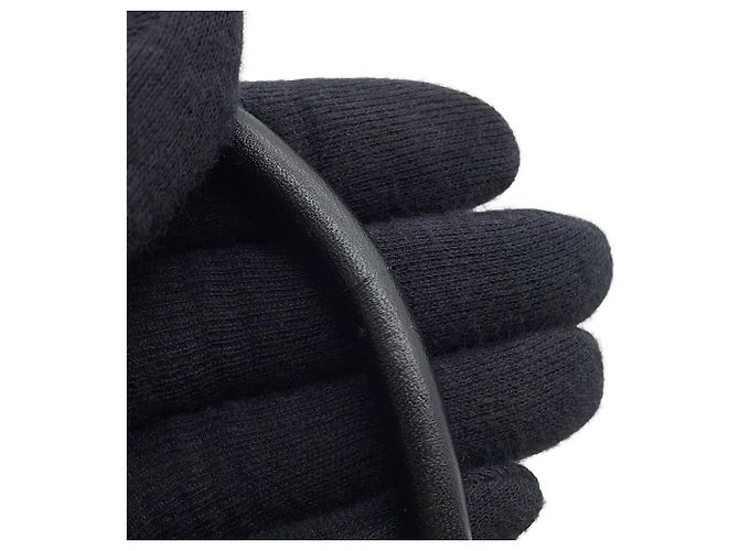 Bolsa de ombro média da linha Cambon da Chanel com couro marcado Coco CHANEL Preto - vista 11