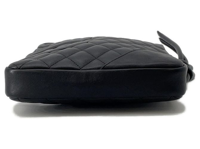 Bolsa de ombro média da linha Cambon da Chanel com couro marcado Coco CHANEL Preto - vista 3