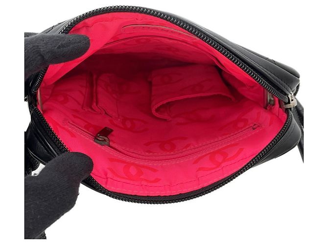 Bolsa de ombro média da linha Cambon da Chanel com couro marcado Coco CHANEL Preto - vista 5