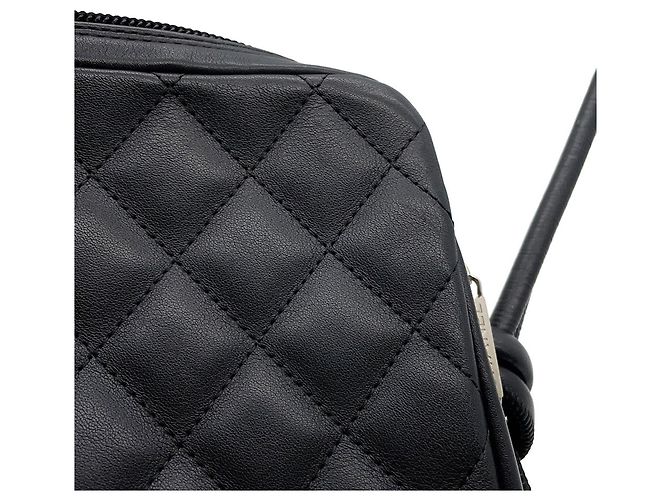 Bolsa de ombro média da linha Cambon da Chanel com couro marcado Coco CHANEL Preto - vista 6