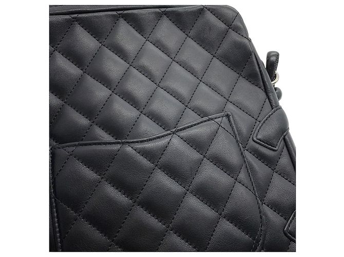 Bolsa de ombro média da linha Cambon da Chanel com couro marcado Coco CHANEL Preto - vista 7