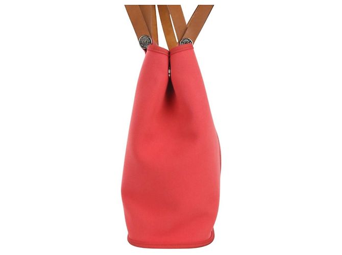 Hermès HERMES Cabag PM Toile Officier Borsa Tote, Rosso, N Stamp, Donna - vista 4