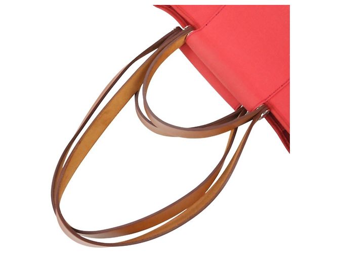 Hermès HERMES Cabag PM Toile Officier Borsa Tote, Rosso, N Stamp, Donna - vista 7