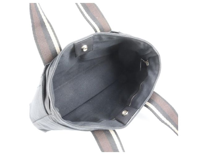 Borsa tote e a spalla in pelle e tela Hermès Troca Horizontal MM nera per uomo Nero - vista 7