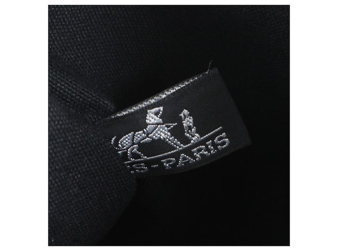 Borsa tote e a spalla in pelle e tela Hermès Troca Horizontal MM nera per uomo Nero - vista 8