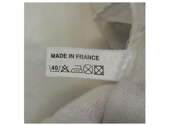Stola/Scarf CHANEL da Donna in Cotone Bianco e Grigio Marrone - vista 2