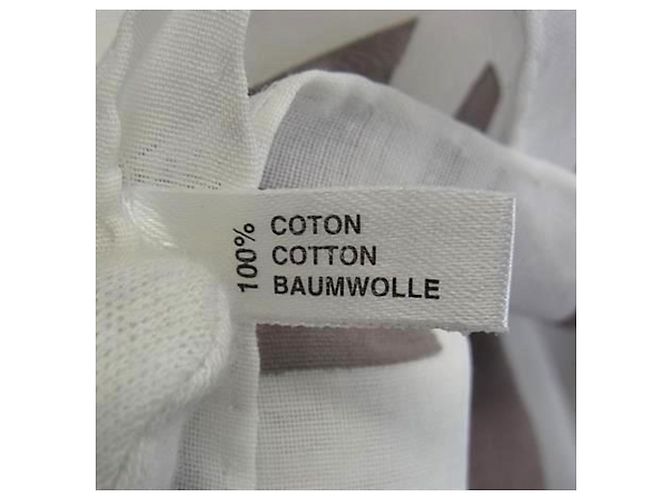 Stola/Scarf CHANEL da Donna in Cotone Bianco e Grigio Marrone - vista 5