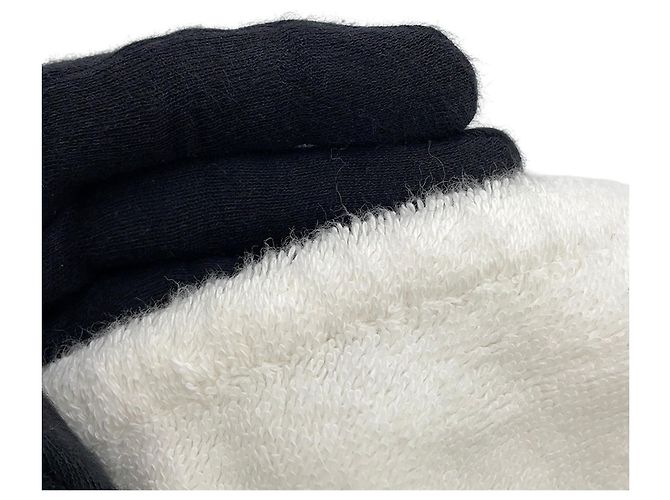 Chanel Decke Coco Mark CHANEL Große Stola Schwarz Weiß - Ansicht 3
