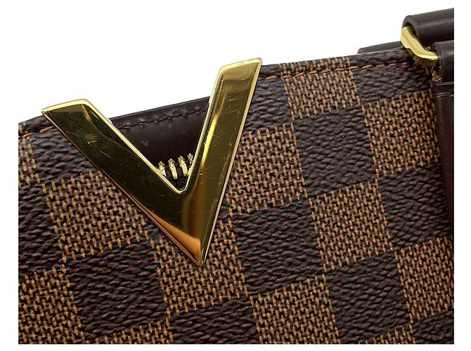 Borsa a mano Bowling Kensington Damier Ebene Louis Vuitton Marrone - vista 12