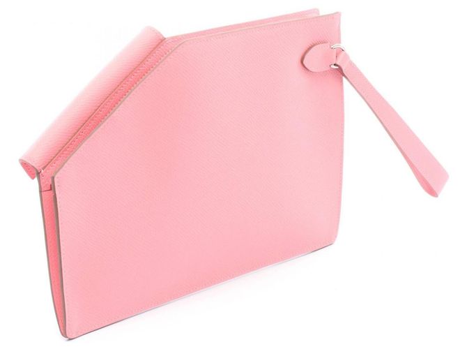 Hermès Kelly Pocket Go Zweite Tasche/Clutch, Epsom-Leder, Damen, Rosa Pink - Ansicht 2