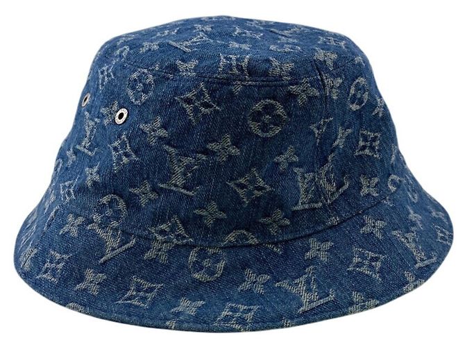 LOUIS VUITTON Bonnet Bucket Hat, Monogram Essentials, Blue, Unisex, - view 2