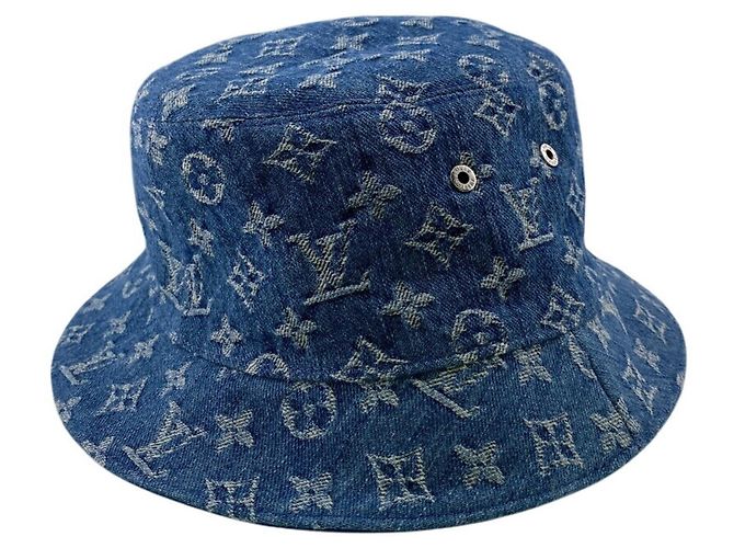 LOUIS VUITTON Bonnet Bucket Hat, Monogram Essentials, Blue, Unisex, - view 3