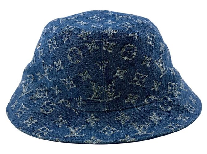 LOUIS VUITTON Bonnet Bucket Hat, Monogram Essentials, Blue, Unisex, - view 7
