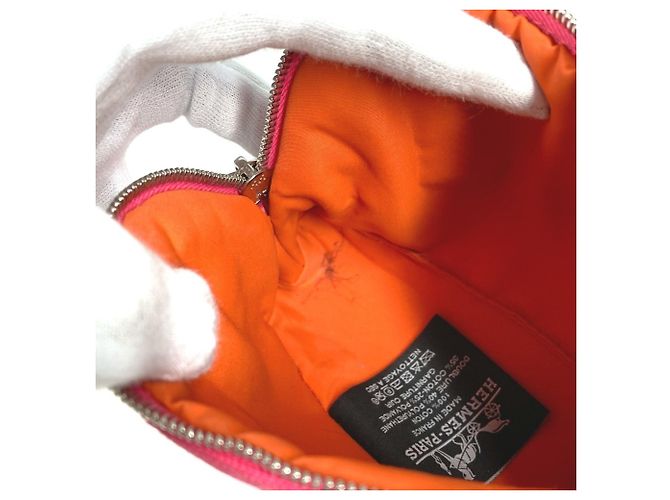 Hermès HERMES Bolide Mini Multi-Pouch Pochette per il Trucco, Cotone, Unisex, Rosa - vista 10