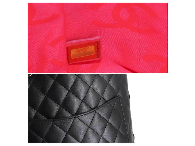 CHANEL Cambon Linie Medium Tote Bag aus schwarzem Lackkalbsleder mit silberner Hardware () - Ansicht 9