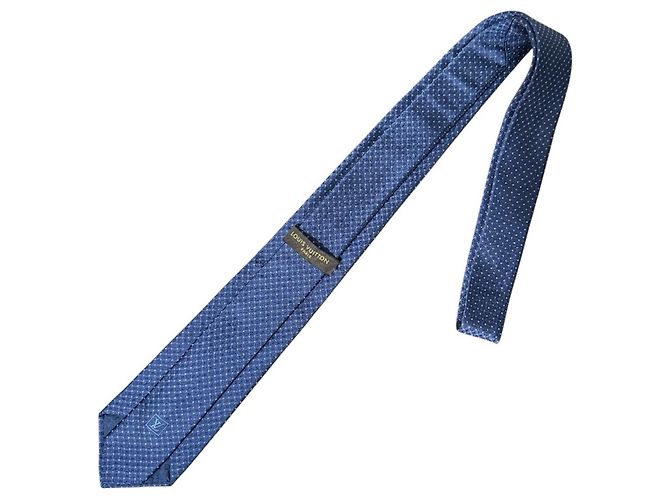 LOUIS VUITTON Monogram Dot Pattern % Silk Tie Navy Men's Navy blue - view 3