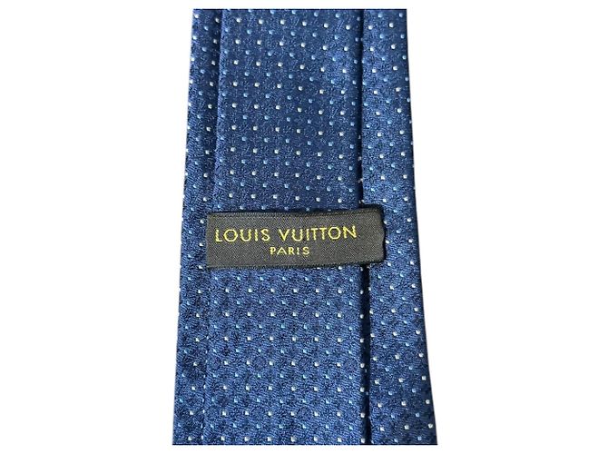 LOUIS VUITTON Monogram Dot Pattern % Silk Tie Navy Men's Navy blue - view 5