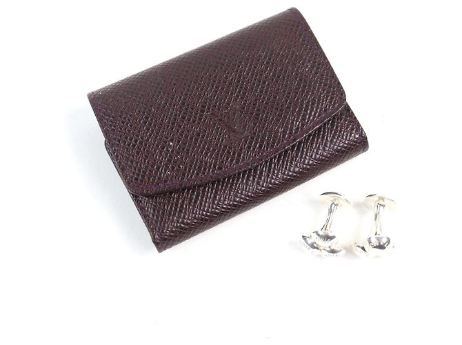 LOUIS VUITTON Gemelli Bouquet Crew Argento con Incisione del Logo e Custodia per Uomini - vista 2