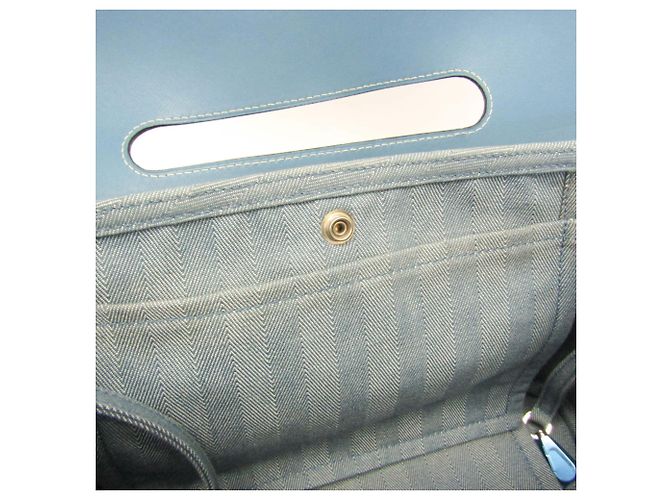 Hermès Borsa a mano da donna in cotone e poliestere Hermes Valparaiso PM blu - vista 16
