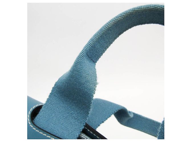 Hermès Borsa a mano da donna in cotone e poliestere Hermes Valparaiso PM blu - vista 17