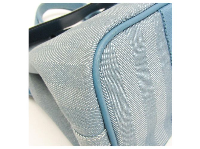 Hermès Borsa a mano da donna in cotone e poliestere Hermes Valparaiso PM blu - vista 7