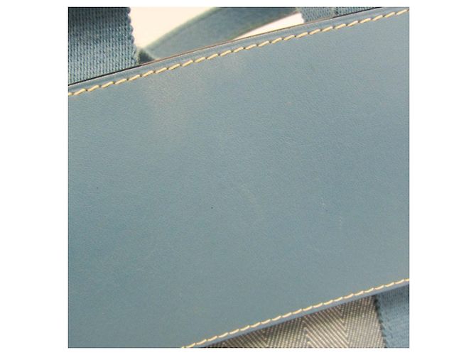 Hermès Borsa a mano da donna in cotone e poliestere Hermes Valparaiso PM blu - vista 8