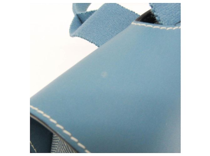 Hermès Borsa a mano da donna in cotone e poliestere Hermes Valparaiso PM blu - vista 9