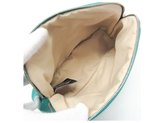 Pochette Mini Donna in Cotone Bolide Hermès Verde - vista 3