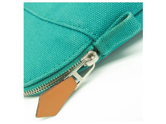 Pochette Mini Donna in Cotone Bolide Hermès Verde - vista 7