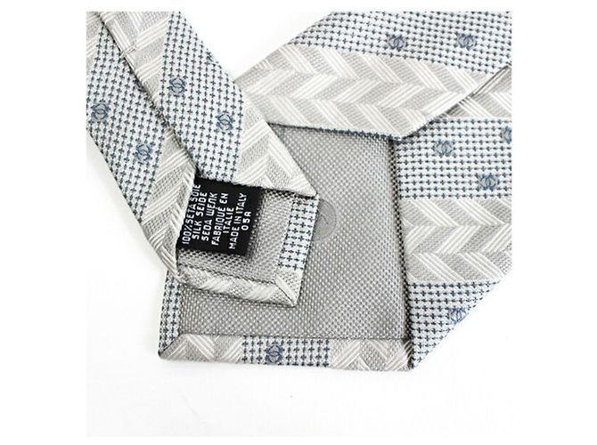 Cravatta in seta a righe da uomo CHANEL Marrone - vista 5
