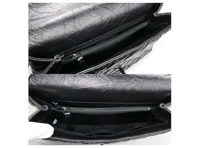 Borsa a Spalla Coco Handle in Pelle di Vitello Invecchiata per Donne CHANEL Nero - vista 4