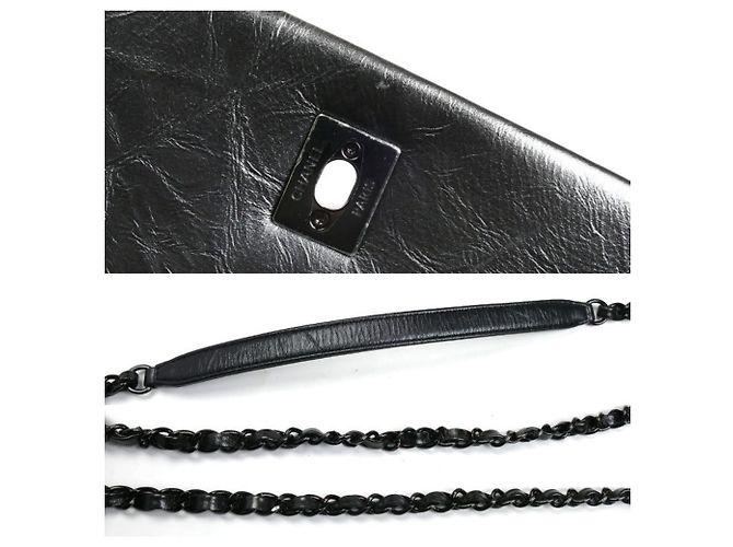 Borsa a Spalla Coco Handle in Pelle di Vitello Invecchiata per Donne CHANEL Nero - vista 6