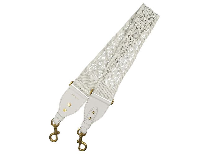 Christian Dior Leather Gold Hardware White Shoulder Strap - view 2