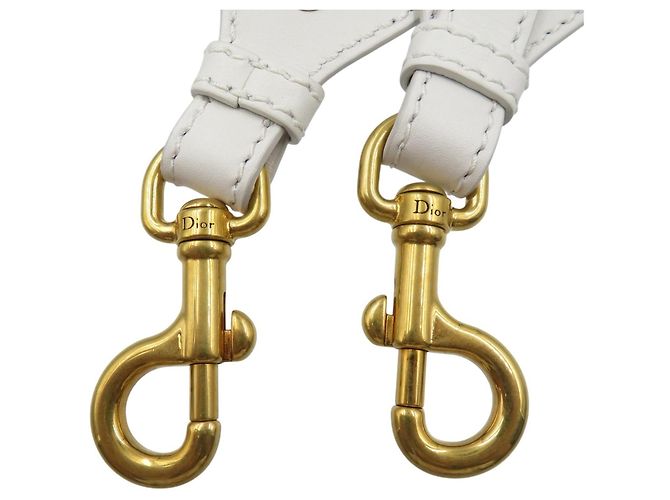 Christian Dior Leather Gold Hardware White Shoulder Strap - view 5