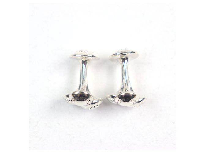 LOUIS VUITTON Gemelli Bouquet Crewe con Incisione del Logo, Custodia Argento, Peso ., Uomo - vista 7
