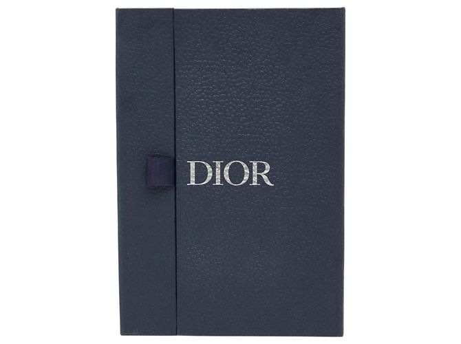 Christian Dior Dior Oblique Saddle Long Zip Wallet Navy Canvas Leather Men's - view 9