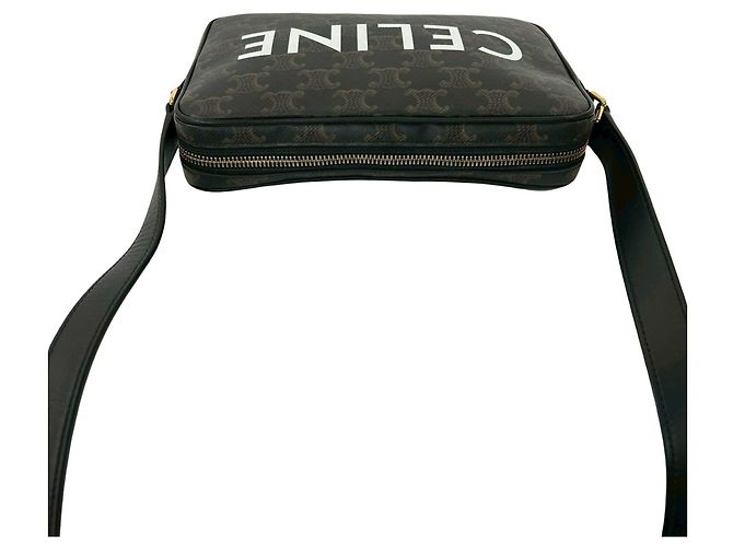 Céline Bolsa de ombro de couro Triomphe Médio da CELINE - Marrom - vista 4