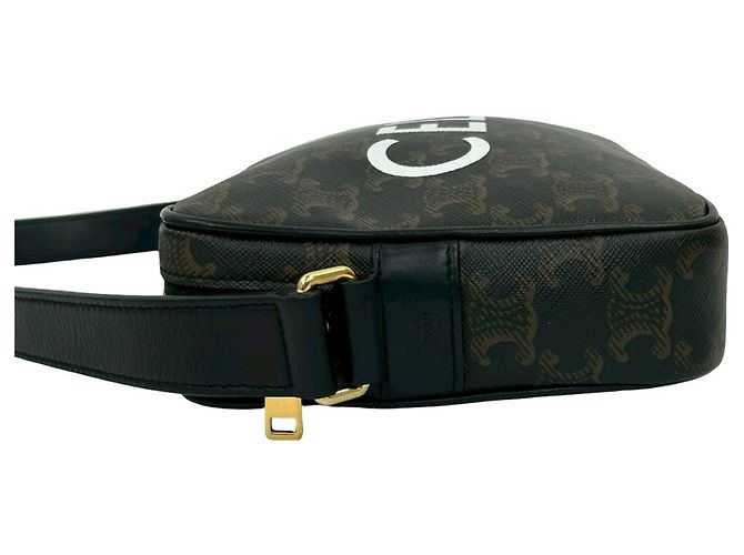 Céline Bolsa de ombro de couro Triomphe Médio da CELINE - Marrom - vista 5