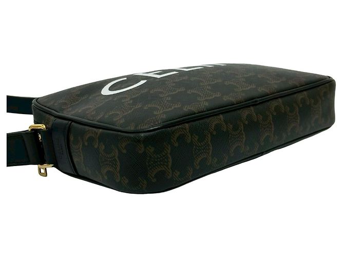 Céline Bolsa de ombro de couro Triomphe Médio da CELINE - Marrom - vista 7