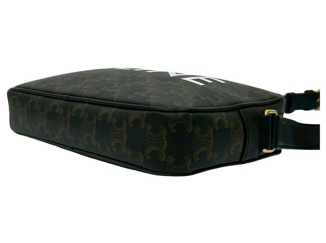 Céline Bolsa de ombro de couro Triomphe Médio da CELINE - Marrom - vista 8