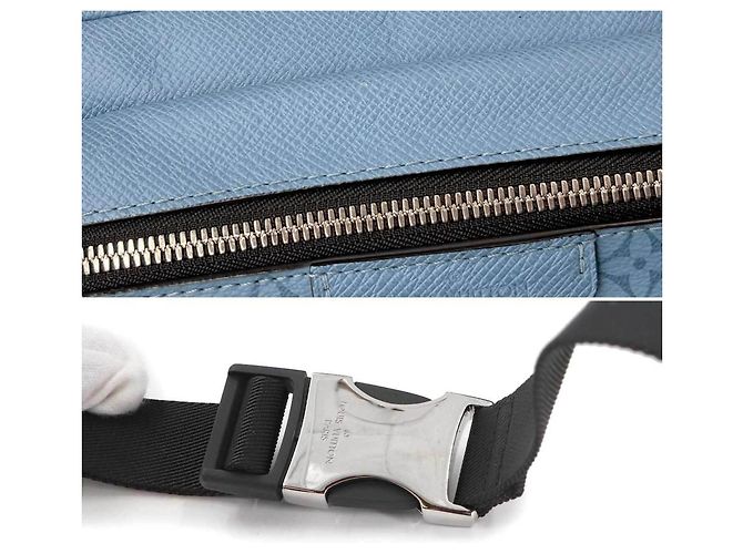 Bumbag Louis Vuitton Taiga Rama Outdoor Blu RFID - vista 8